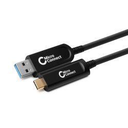 Microconnect MC-USB3.2CA20OP câble USB USB 3.2 Gen 2 (3.1 Gen 2) 20 m USB A USB C Noir