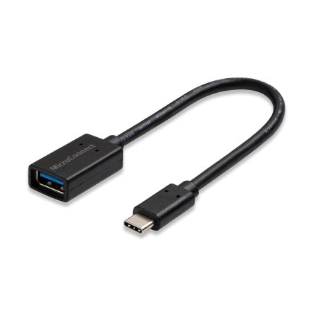 Microconnect USB3.1CAF02BH câble USB USB 3.2 Gen 1 (3.1 Gen 1) 0,2 m USB C USB A Noir