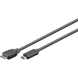 Microconnect USB3.1CAMIB3.01 câble USB USB 3.2 Gen 1 (3.1 Gen 1) 1 m USB C Micro-USB B Noir