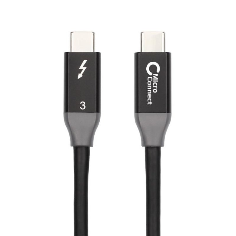 Microconnect TB3020 Thunderbolt cable 2 m 20 Gbit/s Black