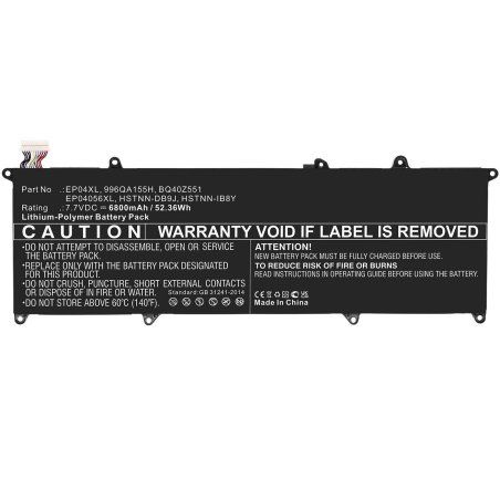 Laptop Battery for HP 52Wh