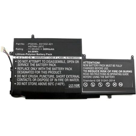 Laptop Battery for HP 65Wh