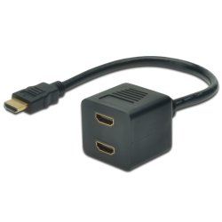 Microconnect MONJK8 câble HDMI 0,2 m HDMI Type A (Standard) 2 x HDMI Type A (Standard) Noir