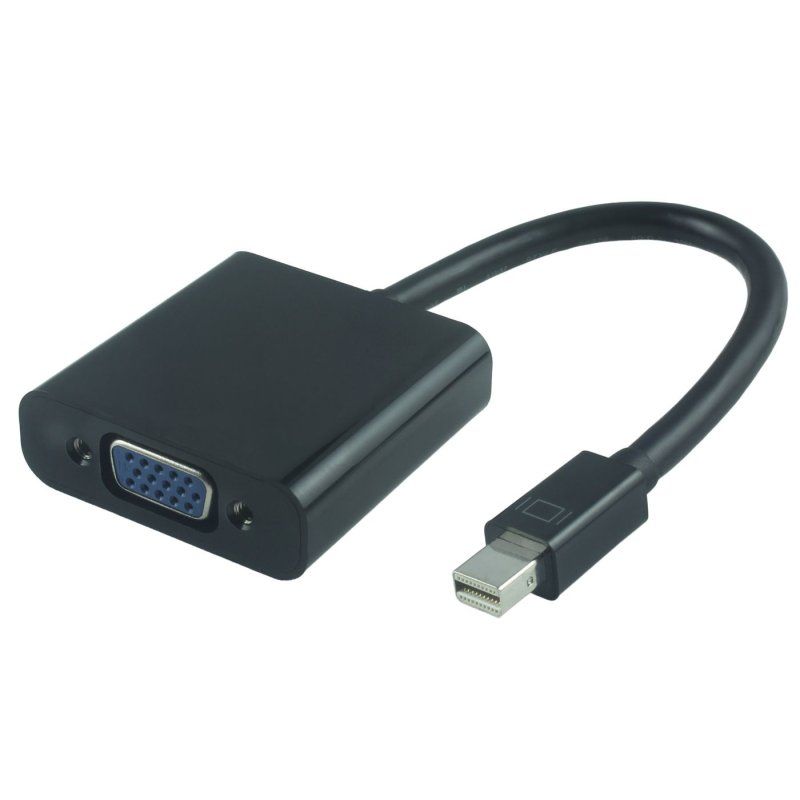 Microconnect MDPVGA2B video cable adapter 0.15 m Mini DisplayPort VGA (D-Sub) Black