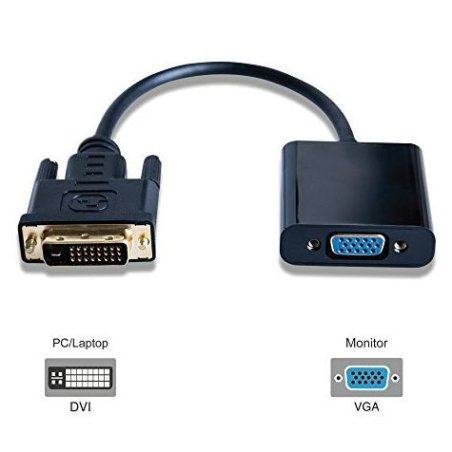 Microconnect DVIDVGA câble vidéo et adaptateur 0,25 m DVI-D VGA (D-Sub) Noir