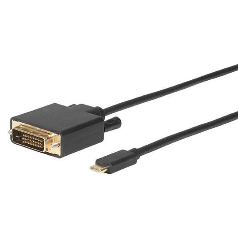 Microconnect USB3.1CDVI18B video cable adapter 1.8 m USB Type-C DVI-D Black