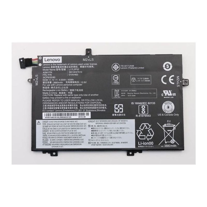 45Wh Lithium-Ion internal