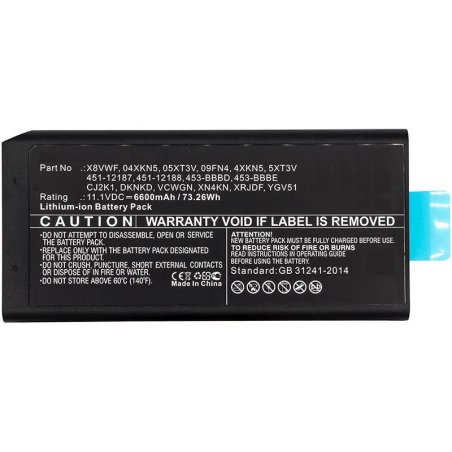 Laptop Battery for Dell 73WH