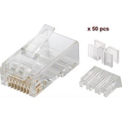 Microconnect KON503-50 connecteur de fils RJ45 Transparent