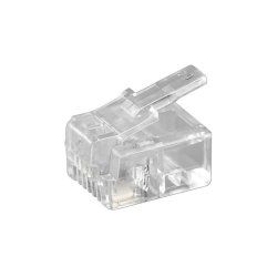 Microconnect KON501-10R connecteur de fils RJ-11 6P4C Transparent