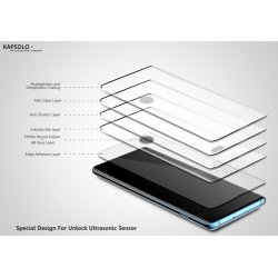 KAPSOLO Tempered GLASS Screen Protection, curved, Ultimate, Microbial samsung galaxy note20 ultra 5g