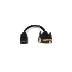 DVI-HDMI. M/F. Black. 15cm