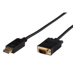 Microconnect DP-VGA-MM-200 video cable adapter 2 m DisplayPort VGA (D-Sub) Black