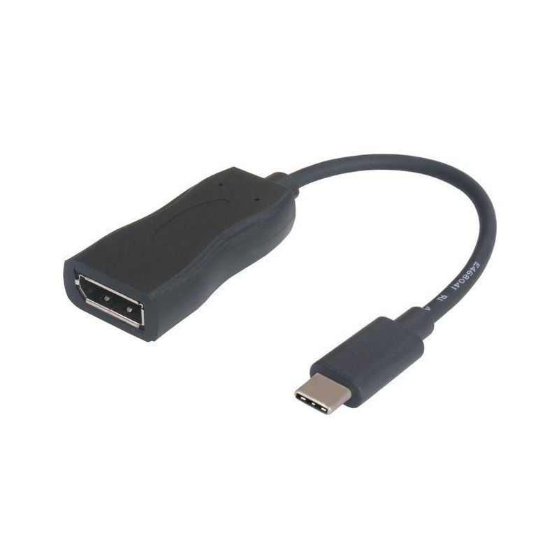 USB3.1 C-DP. M/F. Black. 15cm