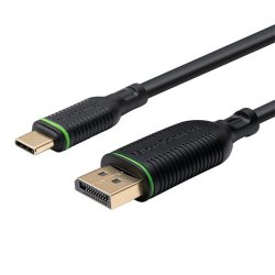 Microconnect MC-USBCDP2 câble vidéo et adaptateur 2 m USB Type-C DisplayPort Noir