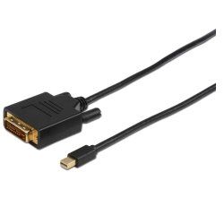 Microconnect MDPDVI1B câble vidéo et adaptateur 1 m Mini DisplayPort DVI-D Noir