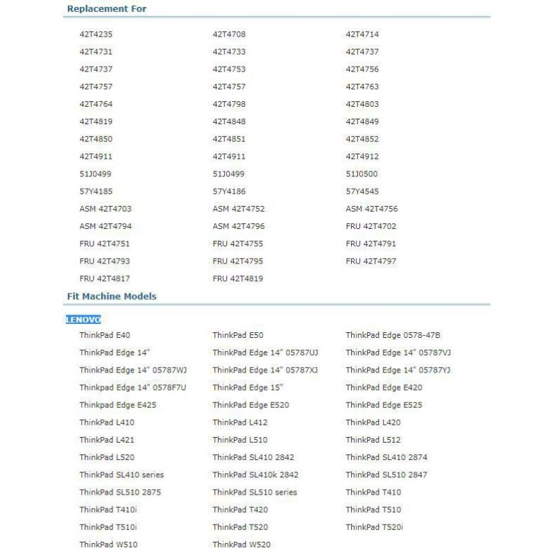 CoreParts MBI2105 laptop spare part Battery