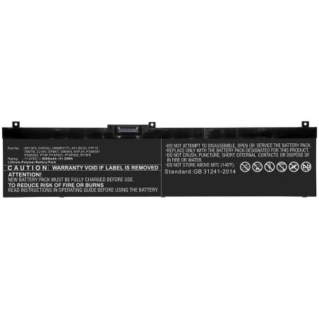 Laptop Battery for Dell 69Wh