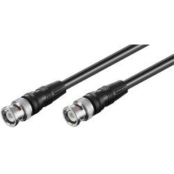 Goobay 50088 câble coaxial RG-58 10 m BNC Noir