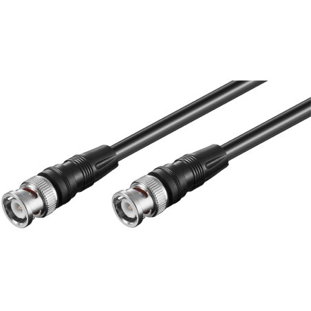 Goobay 50088 coaxial cable RG-58 10 m BNC Black