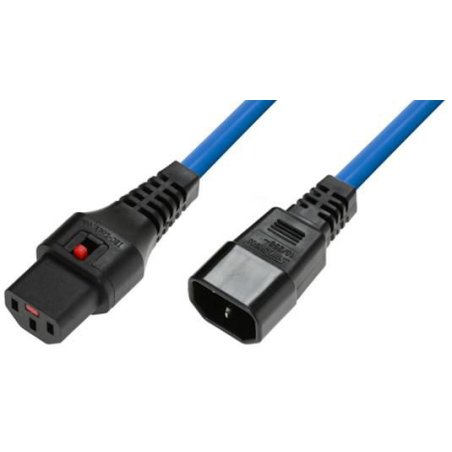 Microconnect MC-C13C14LOCK-1MB câble électrique Bleu 1 m Coupleur C13 Coupleur C14