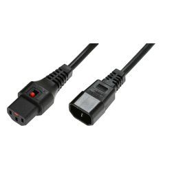 Microconnect PC1003 câble électrique Noir 1,5 m Coupleur C13 Coupleur C14