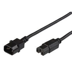 Microconnect PE011403 câble électrique Noir 3 m Coupleur C14 Coupleur C15