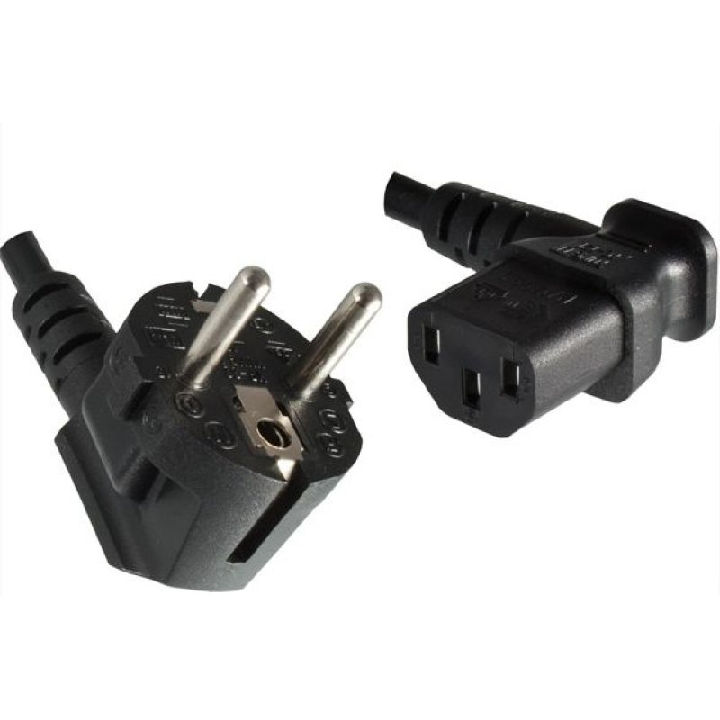 Microconnect PE010518L power cable Black 1.8 m CEE7/7 C13 coupler