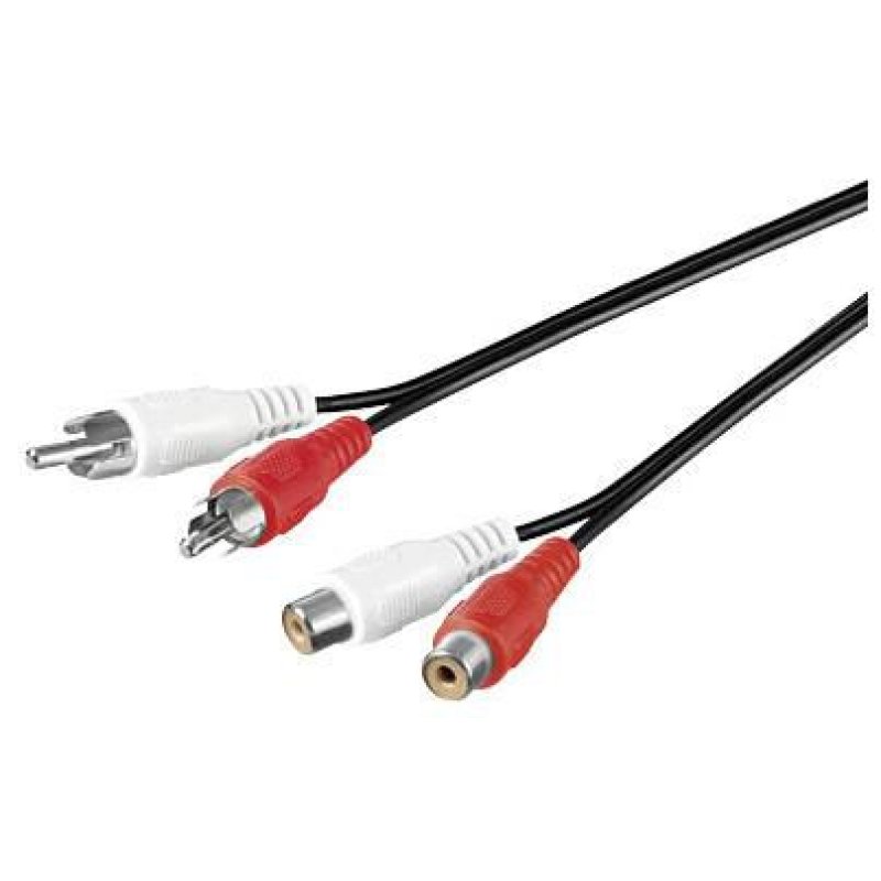 Microconnect AUDCH10 audio cable 10 m 2 x RCA Black