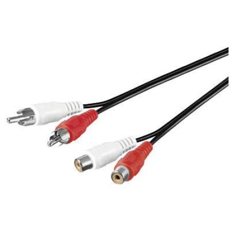 Microconnect AUDCH10 audio cable 10 m 2 x RCA Black