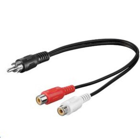 Microconnect AUDC02 câble audio 0,2 m RCA 2 x RCA Noir