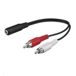 Microconnect AUDALH02 audio cable 0.2 m 2 x RCA 3.5mm Red