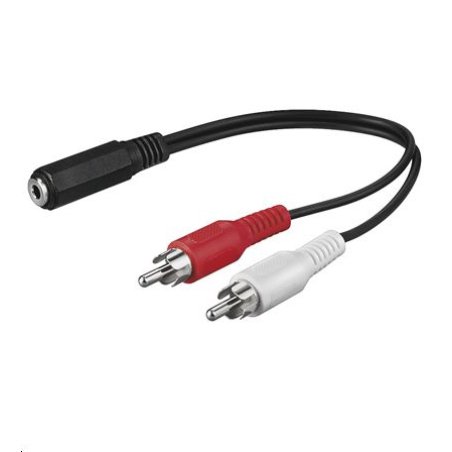 Microconnect AUDALH02 audio cable 0.2 m 2 x RCA 3.5mm Red