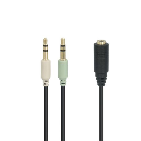 Goobay 48980 câble audio 0,4 m 2 x 3.5mm 3,5mm Noir