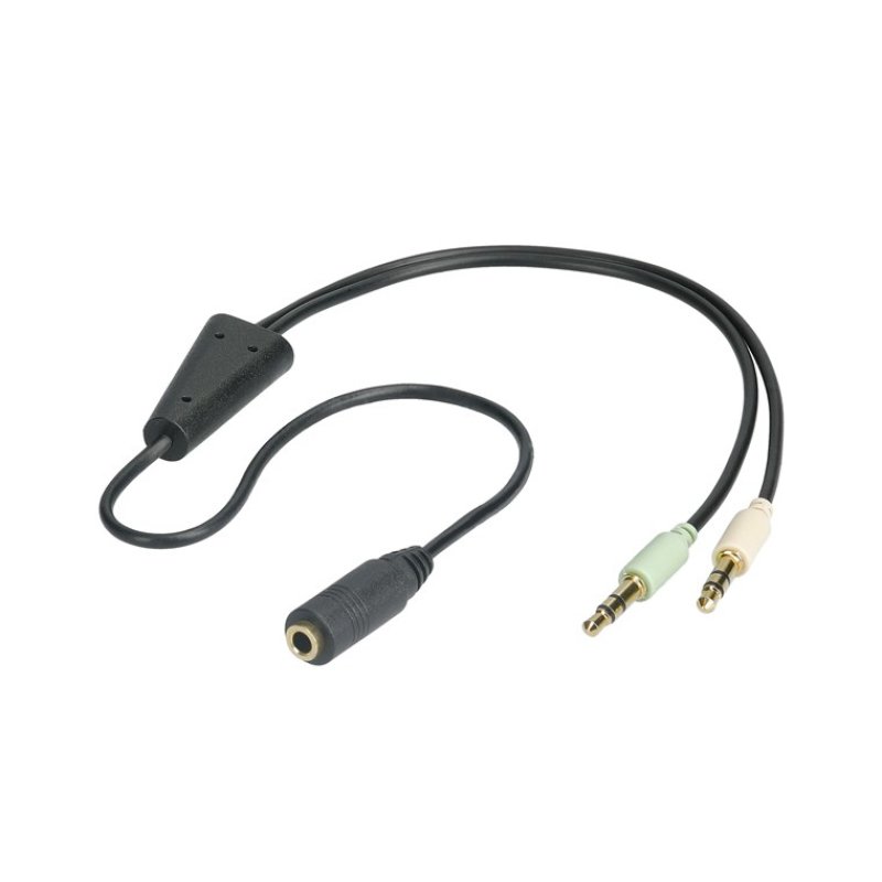 Goobay 48980 câble audio 0,4 m 2 x 3.5mm 3,5mm Noir