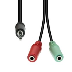 4-Pin to 2x 3-Pin Cable M-F