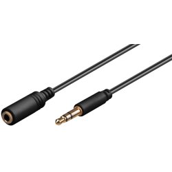 Microconnect AUDLG05G audio cable 0.5 m 3.5mm Black