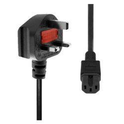Power Cord UK to C15 2M Black