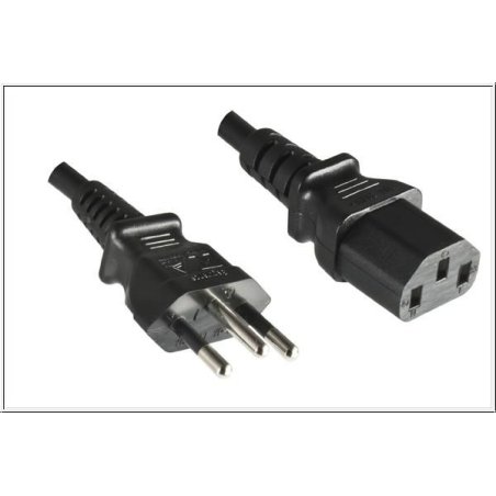 Microconnect PE010418BRAZIL câble électrique Noir 2,1 m Coupleur C13