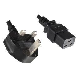 Microconnect PE090618 câble électrique Noir 1,8 m Prise d'alimentation type G Coupleur C19