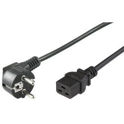 Microconnect PE07719005 câble électrique Noir 0,5 m CEE7/7 Coupleur C19