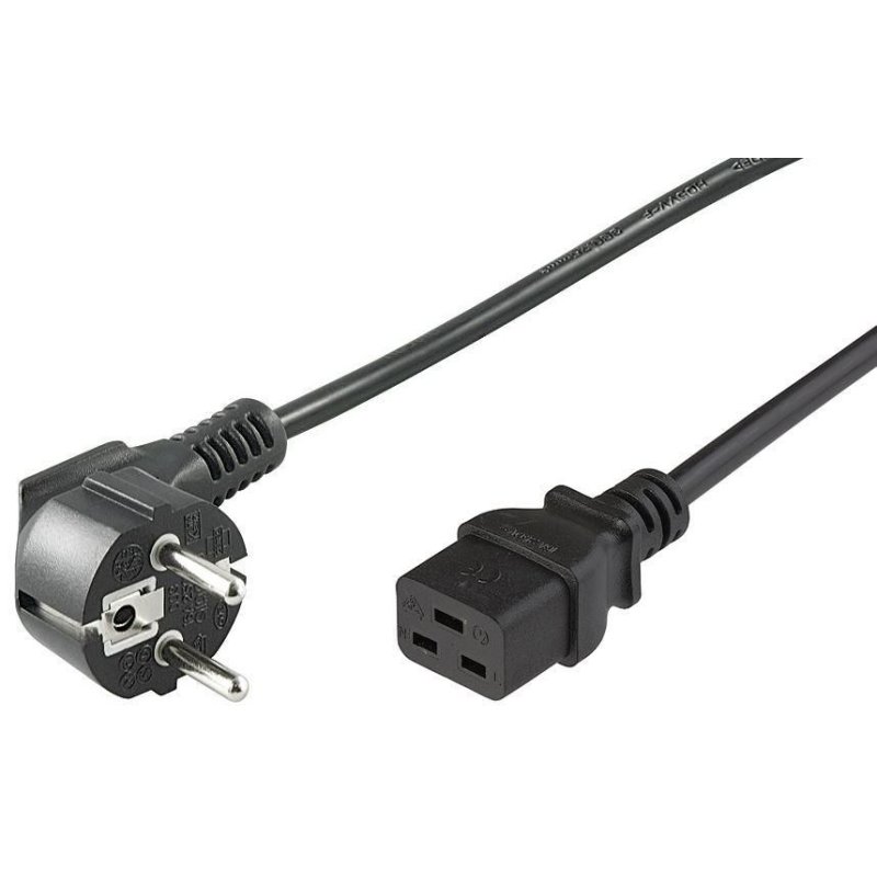 Microconnect PE07719005 power cable Black 0.5 m CEE7/7 C19 coupler
