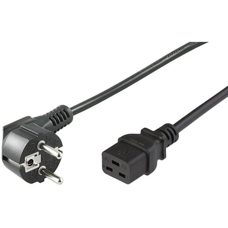 Microconnect PE0771901 power cable Black 1 m CEE7/7 C19 coupler