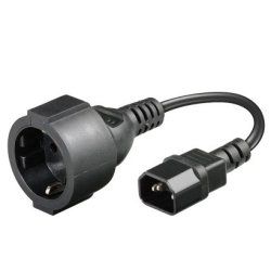Microconnect PE130075 câble électrique Noir 0,23 m Coupleur C14
