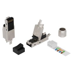 RJ45 FTP plug Cat6a for