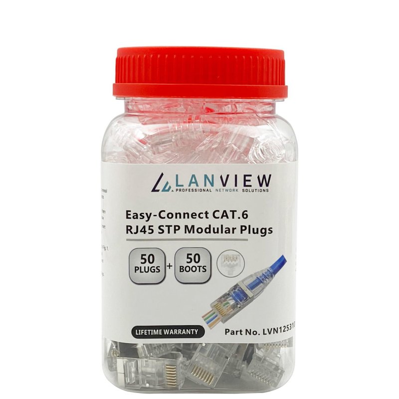 Lanview LVN125310 connecteur de fils RJ45 Transparent