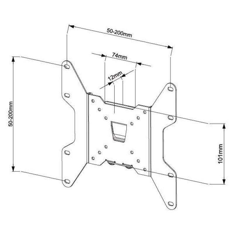 Vivolink VLMW1337 support pour téléviseur 94 cm (37") Noir