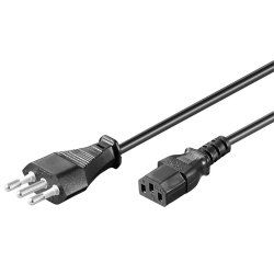 Microconnect PE100418 power cable Black 1.8 m Power plug type L C13 coupler