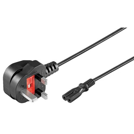 Microconnect PE090718 câble électrique Noir 1,8 m Prise d'alimentation type G Coupleur C7