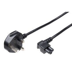 Microconnect PE090818A câble électrique Noir 1,8 m Prise d'alimentation type G Coupleur C5